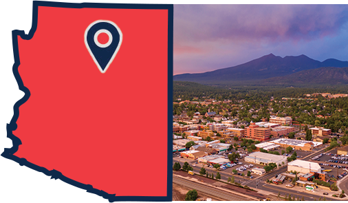 A map of where our Flagstaff CDL school is located