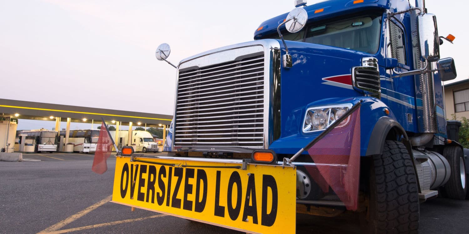 A truck that could receive overweight truck fines without the proper permits
