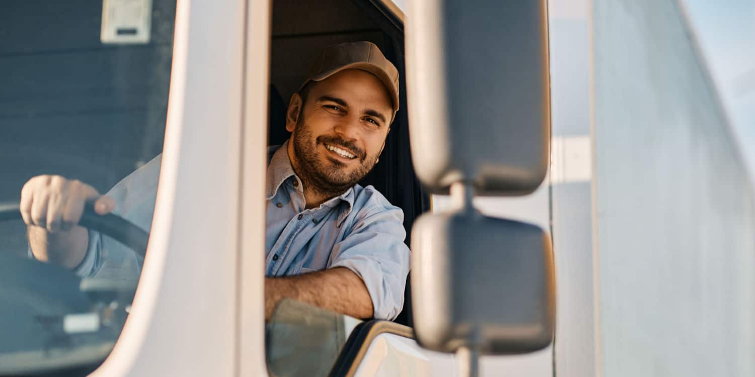 A man who is ready to become a trucker at CDL school